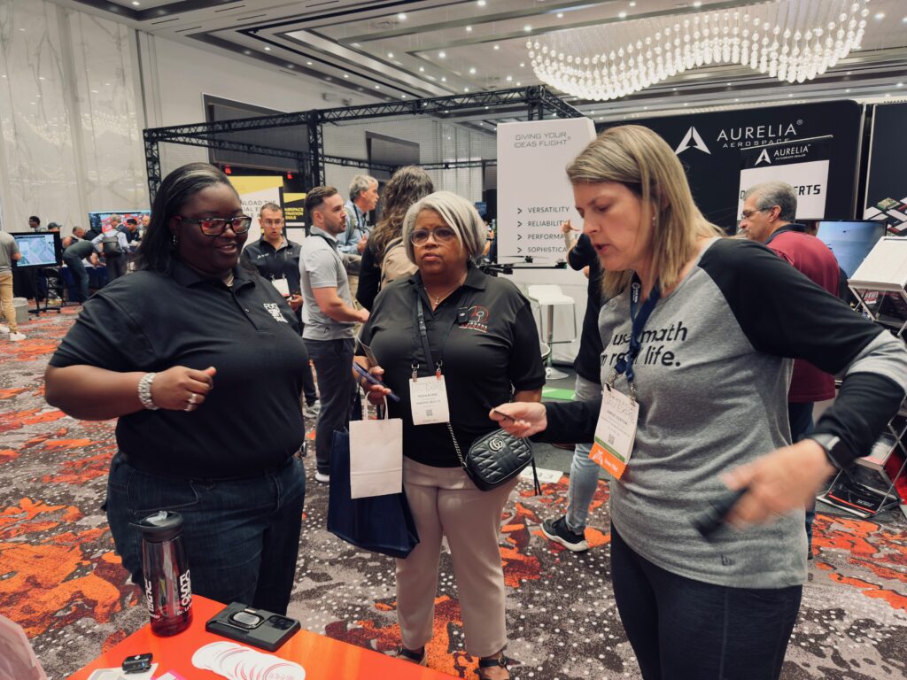 A few of our board members, including La’Quata Sumter, pictured left, will be presenting at UAV Expo this September.
